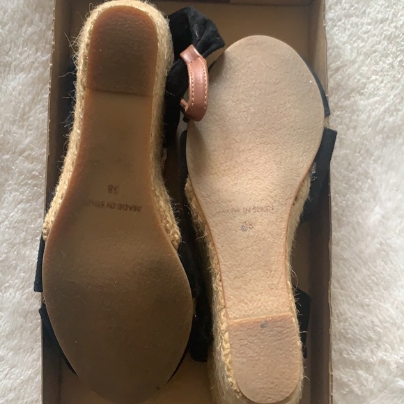 Eric Michael Katherine suede espadrille wedges, 38 - Picture 4 of 9